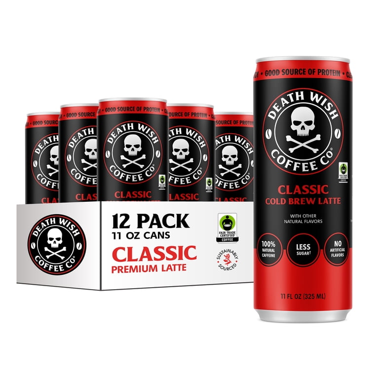 ソービーイット アメリカ  Cold!!⭕️セール Death Wish Coffee Premium Original Latte 11oz Can 12 Pack Cold
