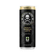 Death Wish Coffee Co., Premium Vanilla Latte, 100% Colombian Cold Brew Fair Trade™ Coffee, 11oz Can