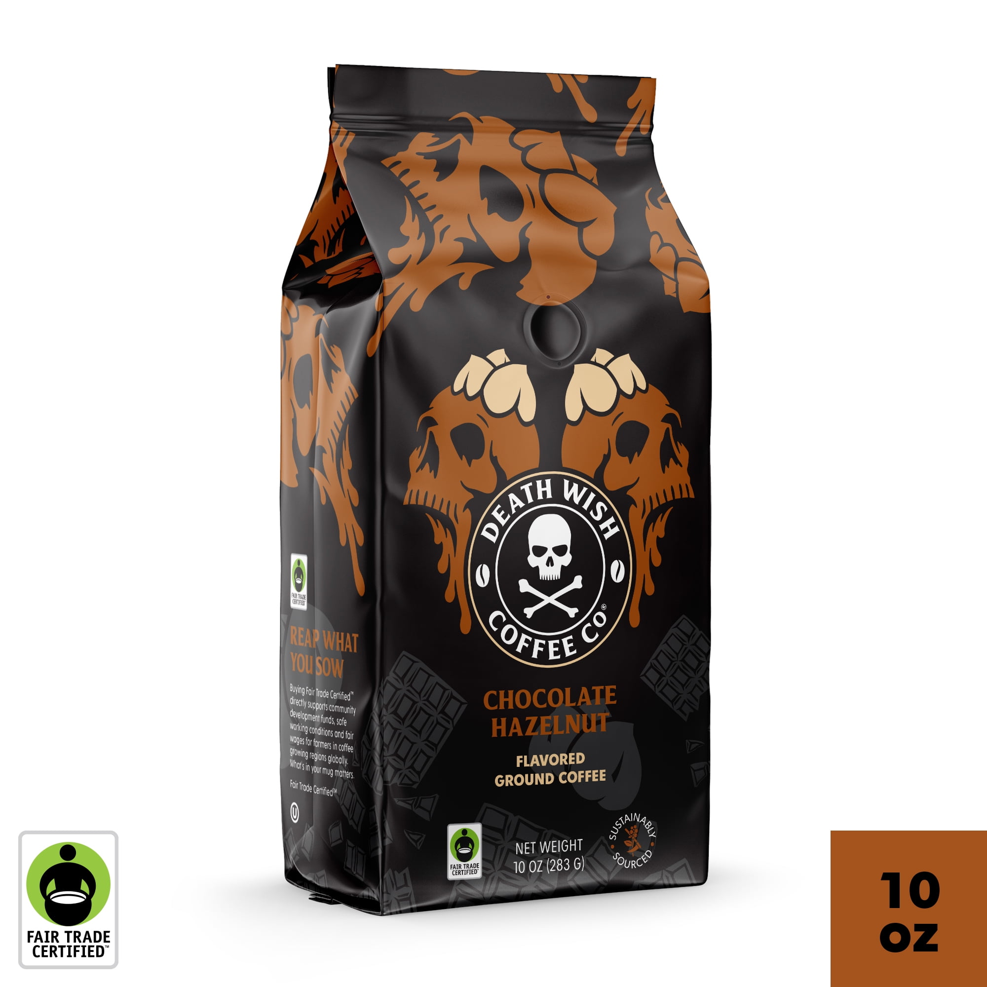 Death Wish Coffee, Fair Trade, Chocolate Hazelnut,