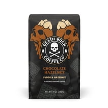 Death Wish Coffee, Fair Trade and Naturally Flavored, Chocolate Hazelnut, Ground Coffee, 10oz