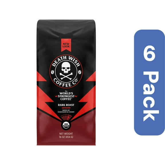 Death Wish Coffee Ground 16 oz (Pack of 6)
