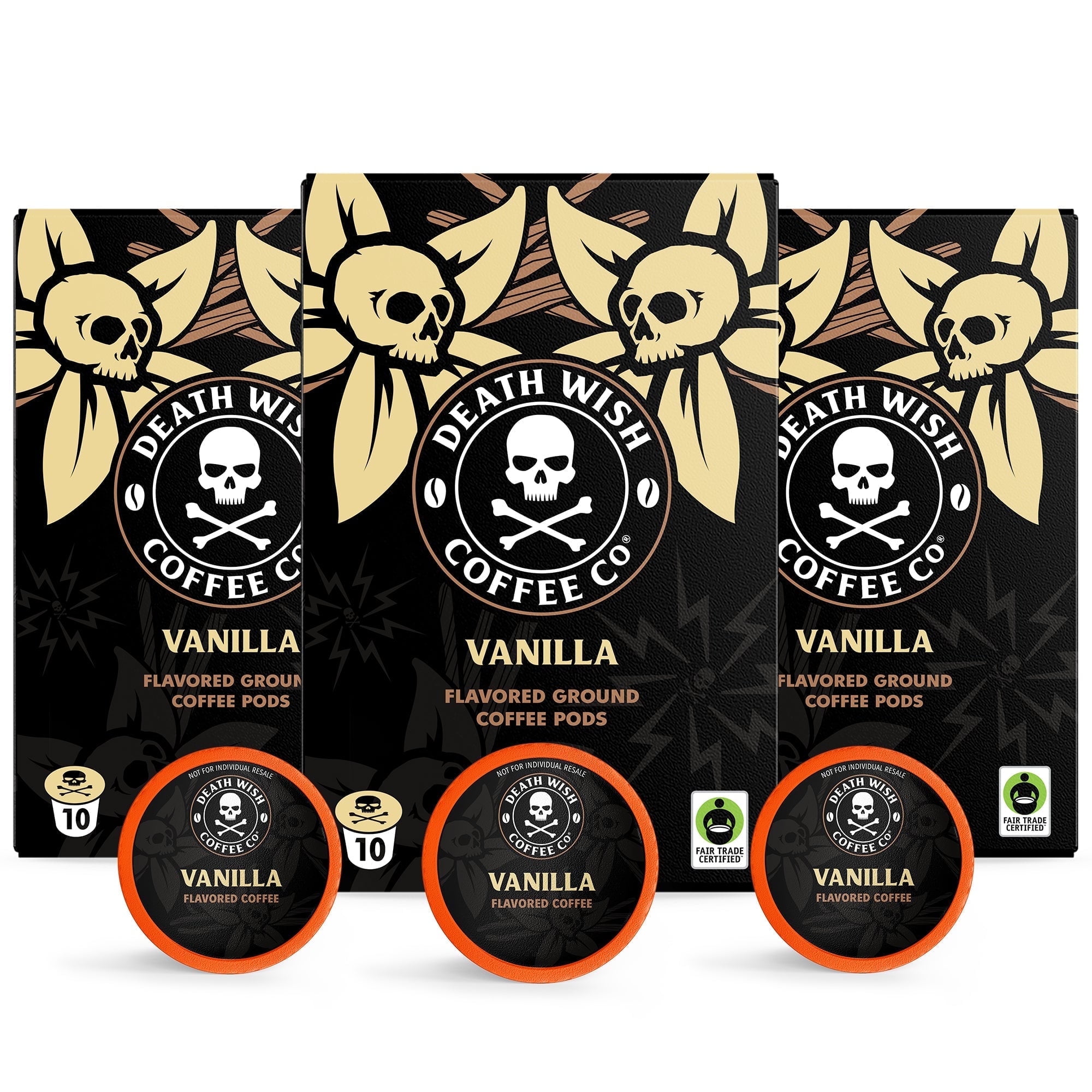 Death Wish Coffee Vanilla Single Serve Pods, 30 Count