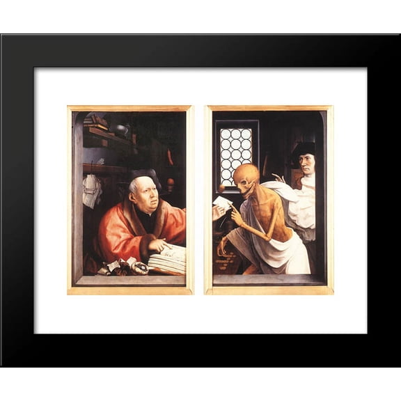 Death and the Miser 20x24 Framed Art Print by Provoost, Jan