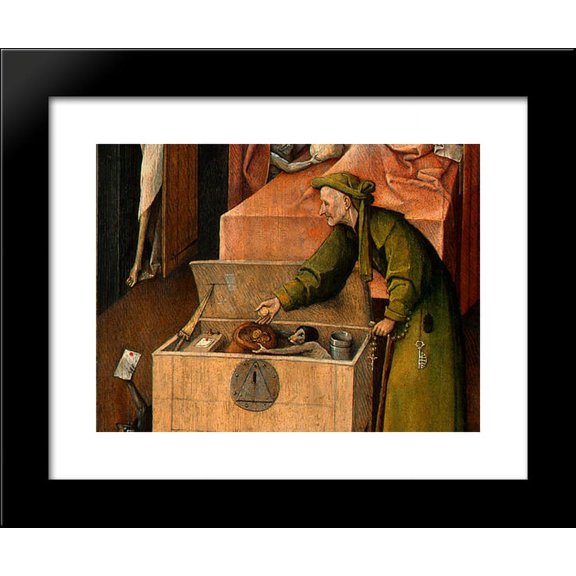 Death and the Miser (detail) 20x24 Framed Art Print by Bosch, Hieronymus