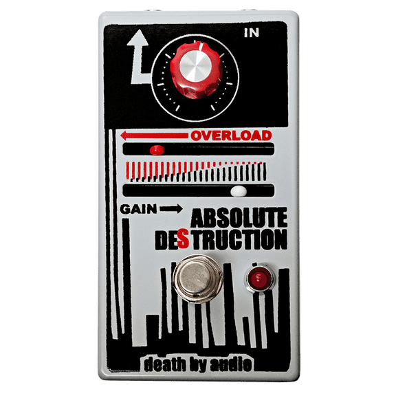 Death by Audio Absolute Destruction Guitar Destruction Fuzz Pedal with Master Volume, Overload and Gain Controls