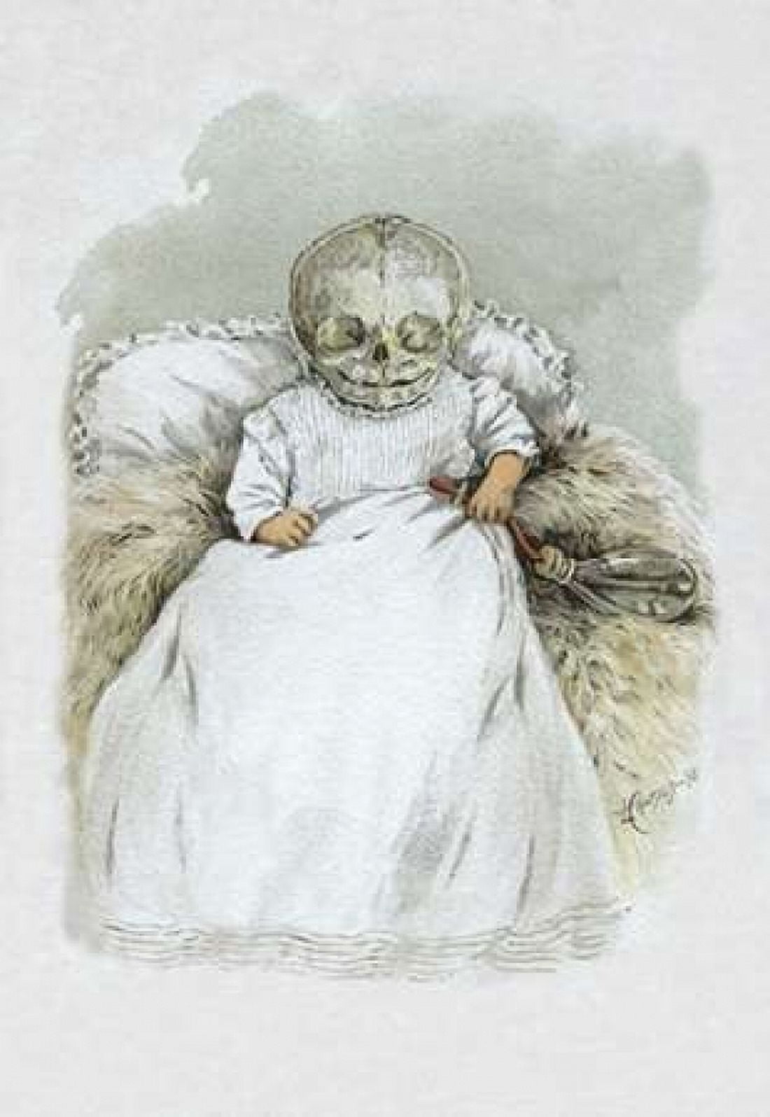 Death in Swaddling Clothing Canvas Art - Frusius (24 x 36)