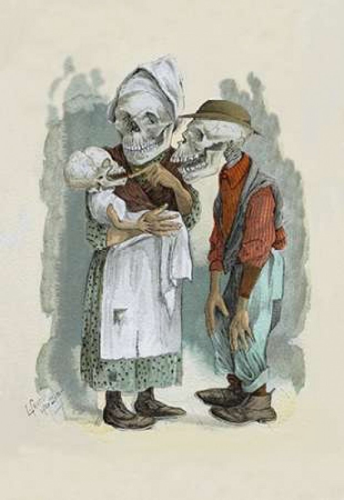 Death in the Family Canvas Art - Frusius (24 x 36)