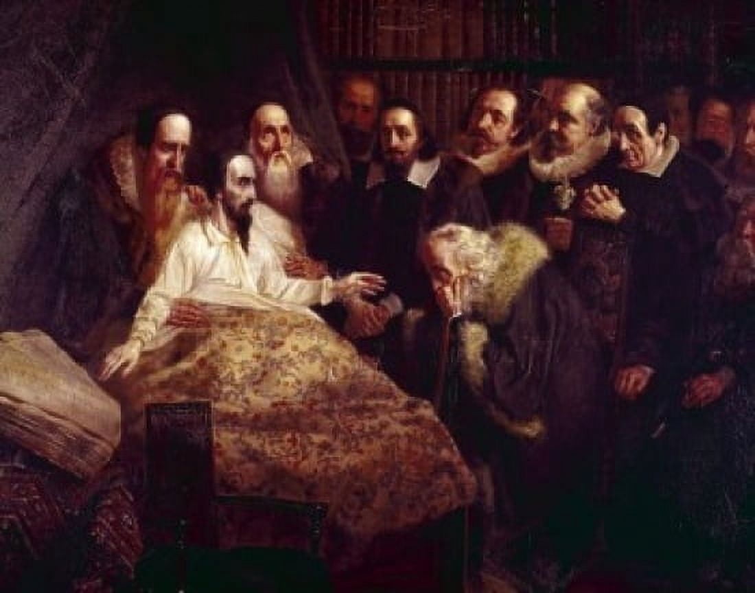 Death of Calvin by Joseph Hornung (1792-1870) Canvas Art - Joseph Hornung (24 x 36)