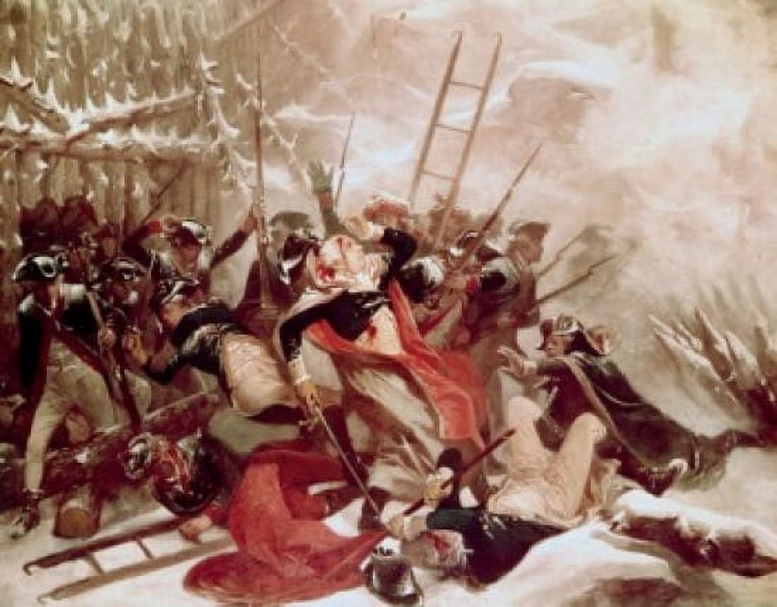 Death of General Montgomery Alonzo Chappell (1828-1887 American) Canvas Art - Alonzo Chappell (18 x 24)