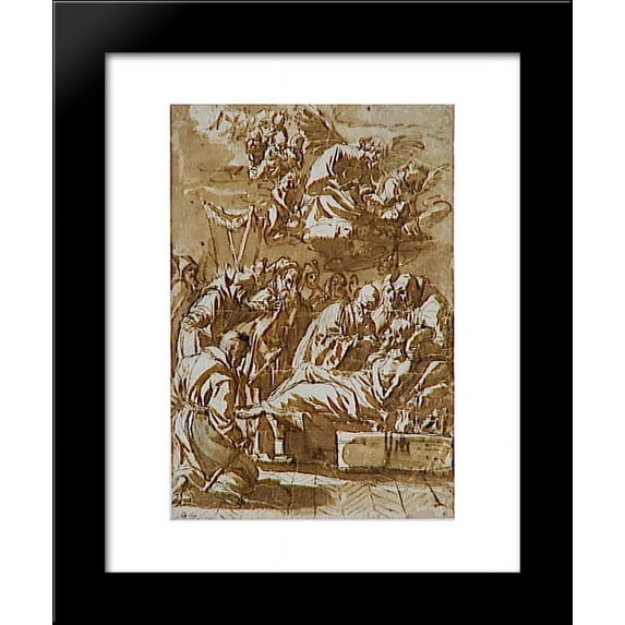 Death of a religious 20x24 Framed Art Print by Francisco de Zurbaran