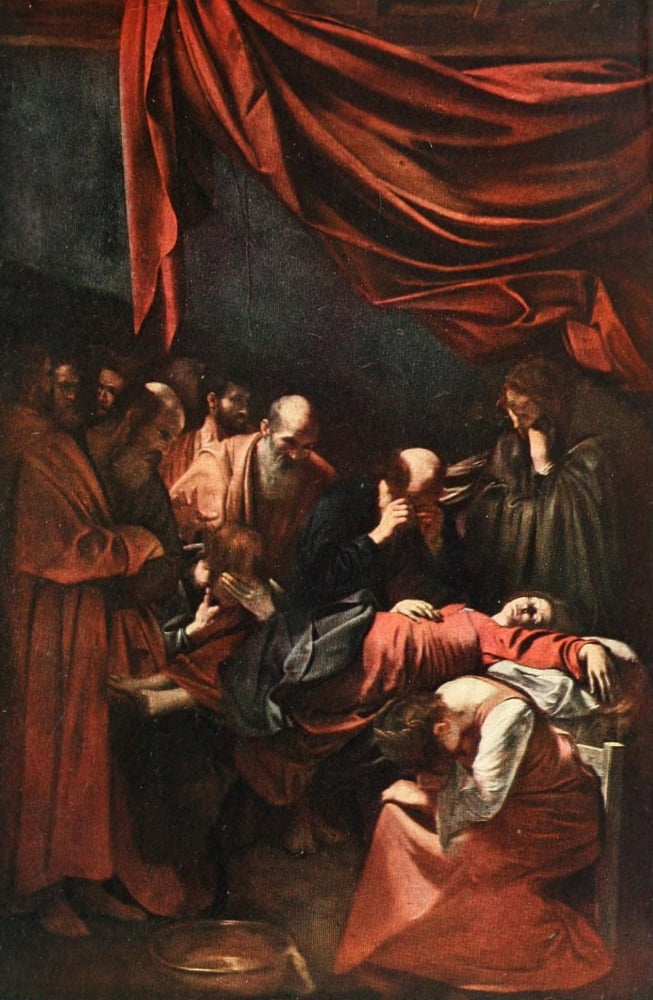 Death of the Virgin History of Painting 1911 Canvas Art - Amerighi da Caravaggio (24 x 36)