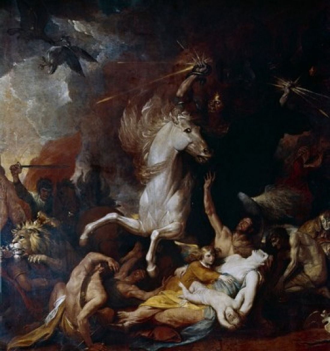 Death on a Pale Horse Benjamin West (1738-1820American) Canvas Art - Benjamin West (18 x 24)