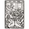 thumbnail image 1 of Death & the Devil Come for the Card Player Woodcut by Georg Scharffenberg After Hans Holbein the Younger From Der Todt Poster Print, 24 x 34, 1 of 1