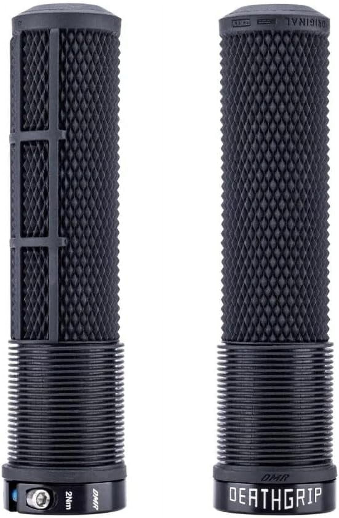 DMR Deathgrip 2 Flanged Race Edition Grips - Mountain Bike Grips With Mushroom Comfort, Knurled Grip, Tapered Core