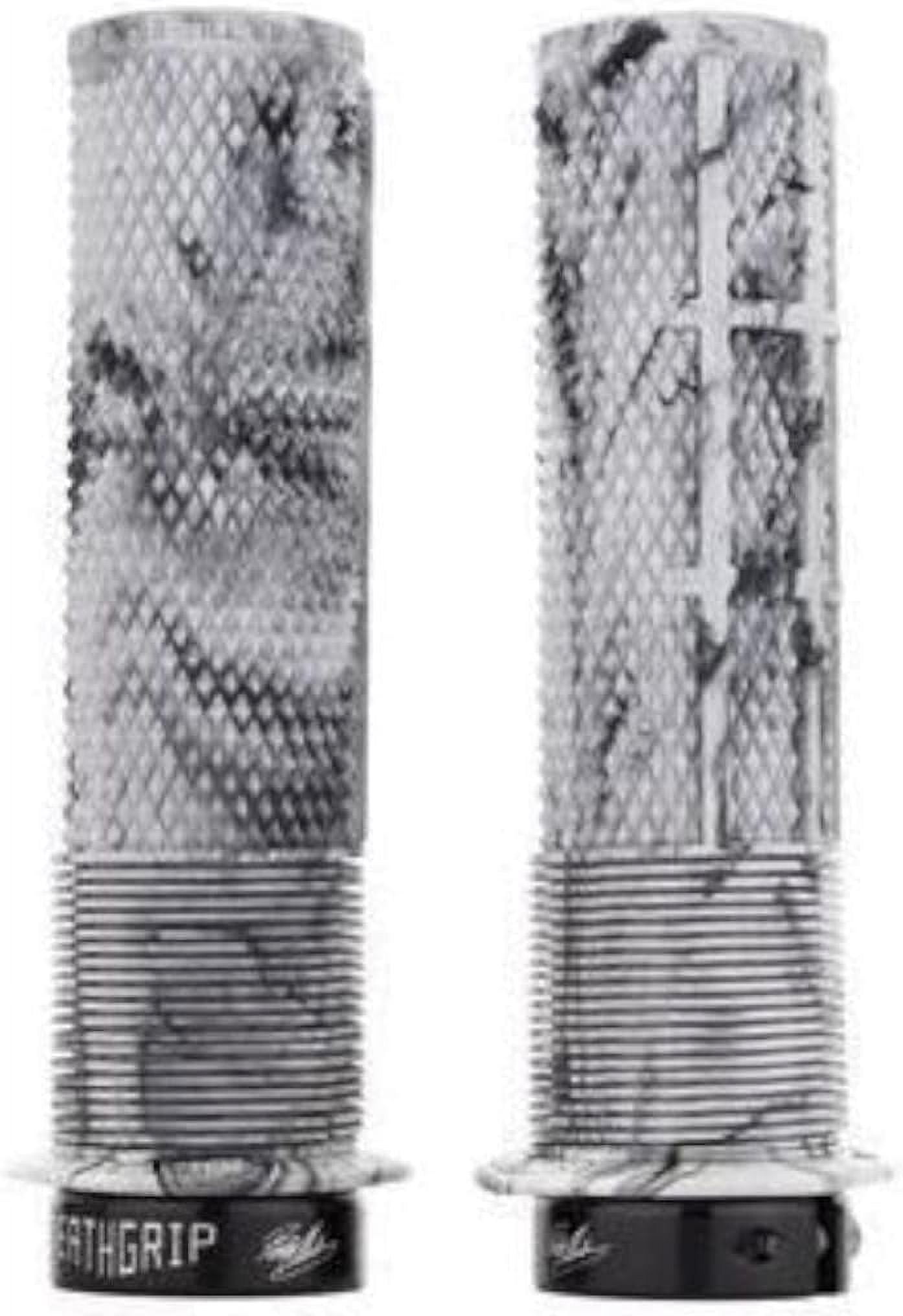 Deathgrip MTB Mountain Bike Cycle Handle Bar Grips Snow Camo Flanged