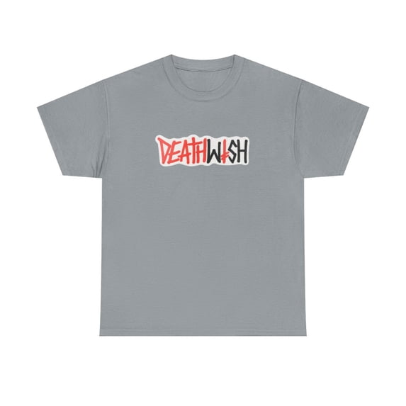Deathspray Deathwish 2000s Skateboard Lizard Greco Vintage Classic TShirt Print - Gravel / XL