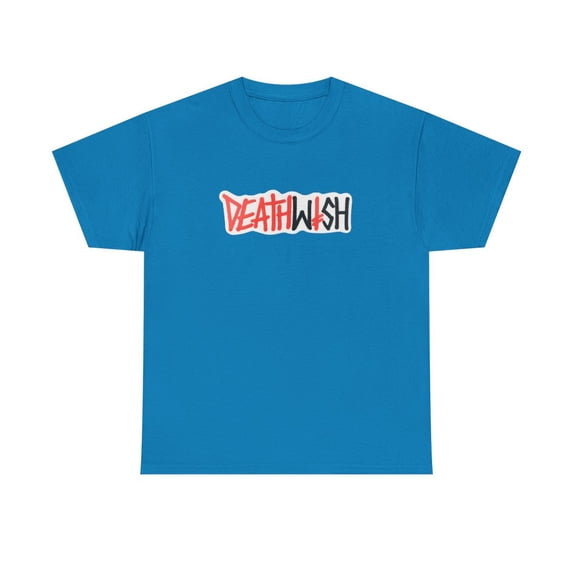 Deathspray Deathwish 2000s Skateboard Lizard Greco Vintage Classic TShirt Print - Sapphire / L