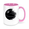 thumbnail image 1 of Deathstar Mug, Deathstar, Star Wars Coffee Mug, Deathstar Coffee Cup, Gift For Him, Birthday Idea, Gift For Nerd, Sublimated Mugs, Dad Cup, PINK, 1 of 1