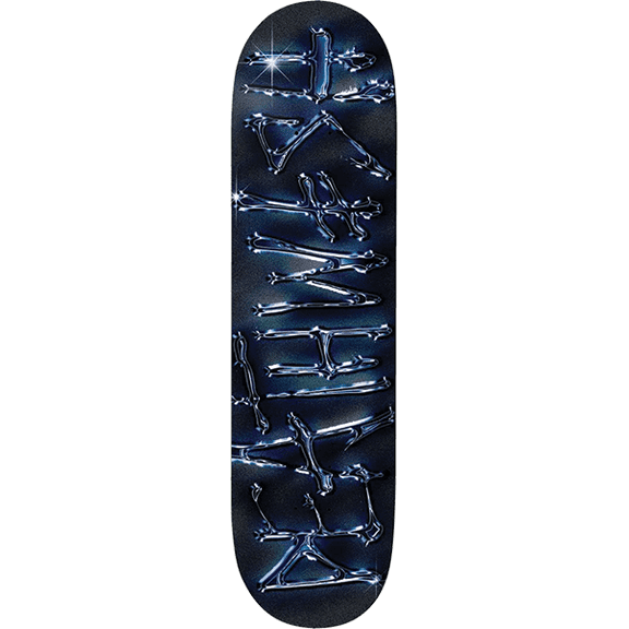 Deathwish Original Spray Chrome Black Skateboard Deck - 9" (Deck Only)
