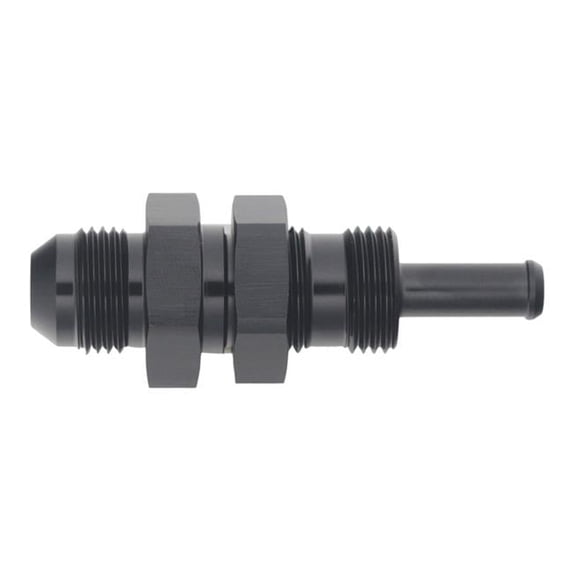 Deatschwerks 6-02-0743-B 8AN Male Flare to Straight 0.31 in. Single Hose Barb - Anodized Matte Black