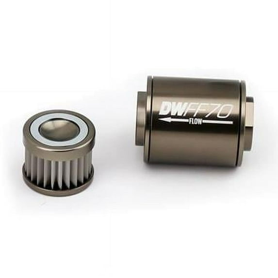 Deatschwerks 8-03-070-010K 70 mm 8AN Female ORB Ports Fuel Filter