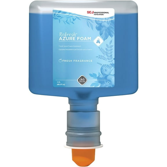 Deb Group 1.2 Liter Refill Blue Refresh Azure Pleasant Scented Foam Soap (3 Per Case)