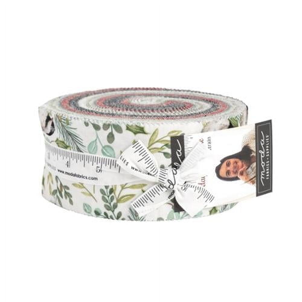 Holidays at Home Green Cotton Jelly Roll Fabric Bundle