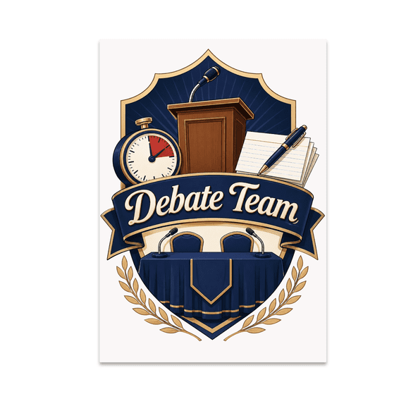 Debate Team Classroom Wall Art - Debate Students and Coaches - 13x19 Poster Print