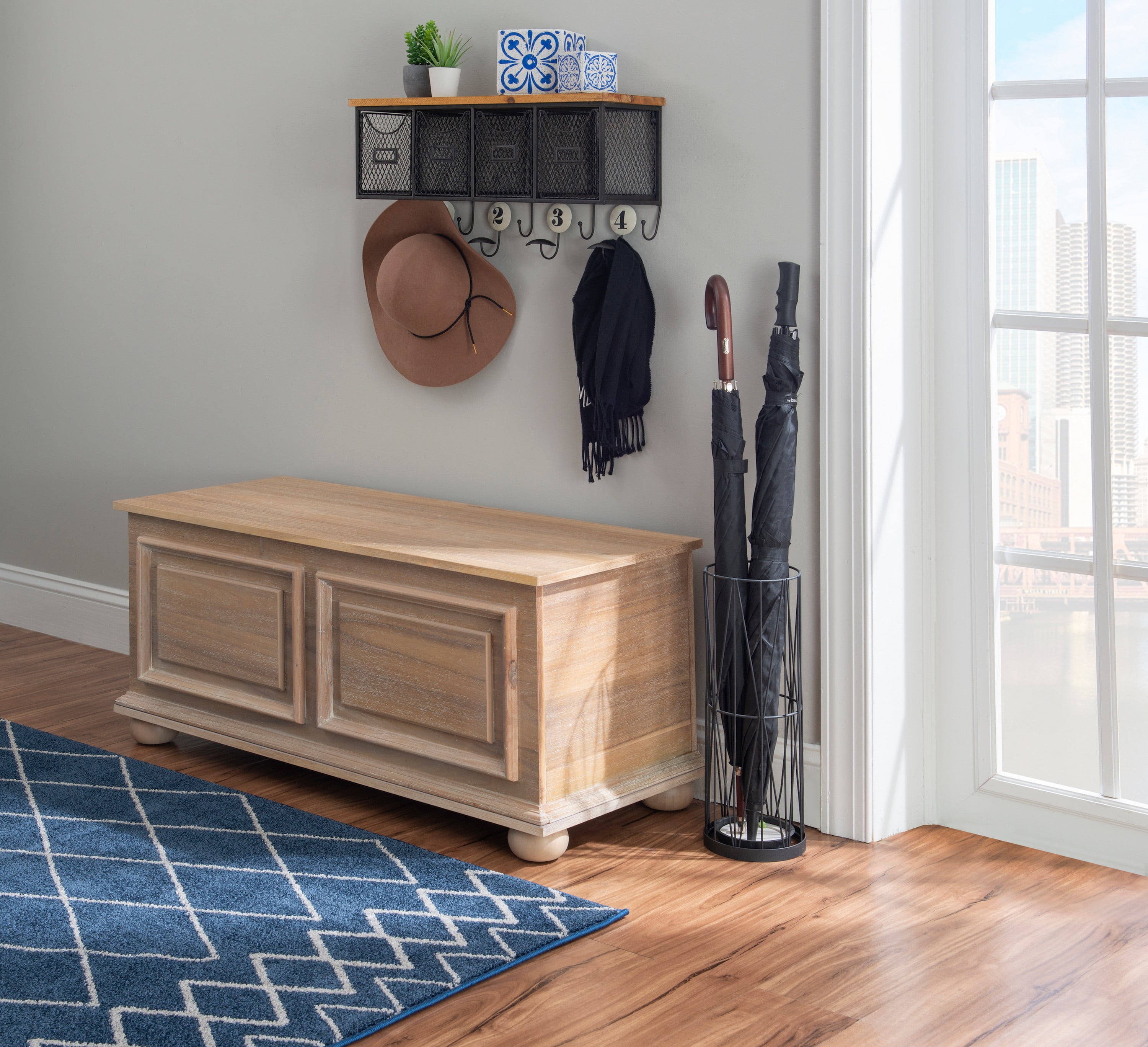Kingfisher Lane Lined Wooden Furniture Storage Traditional Cedar Chest in Deep Tobacco Walmart