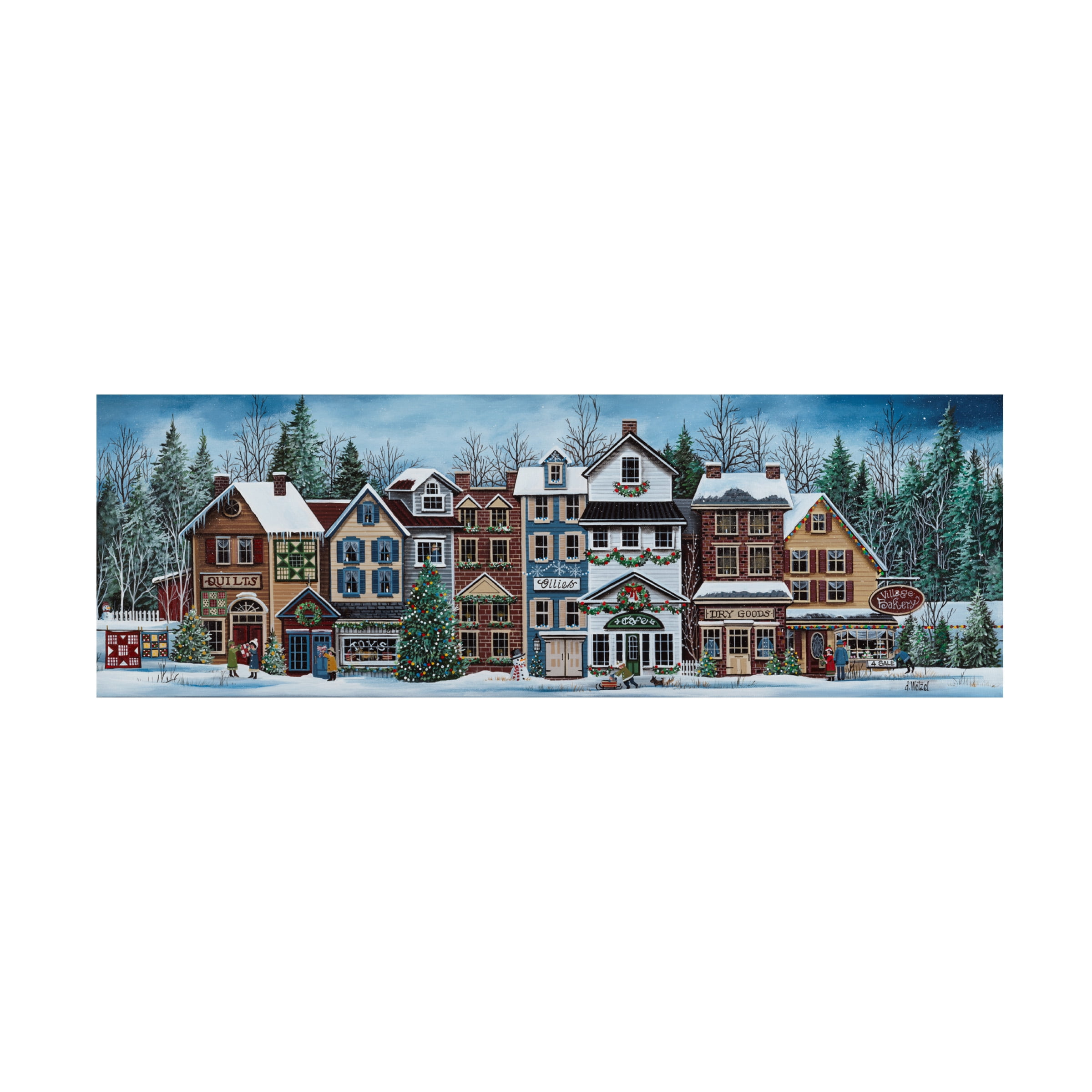 Debbi Wetzel 'Christmas Village' Canvas Art