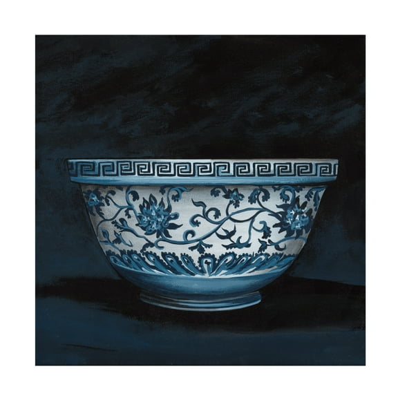 Debbi Wetzel 'Flower Blue N White' Canvas Art