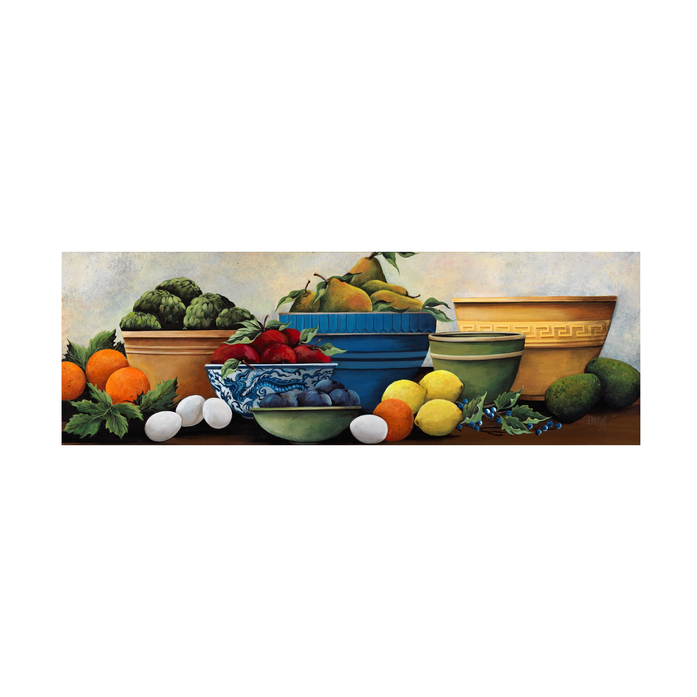 Debbi Wetzel Fruit Bowls Photography Canvas Art 10x32