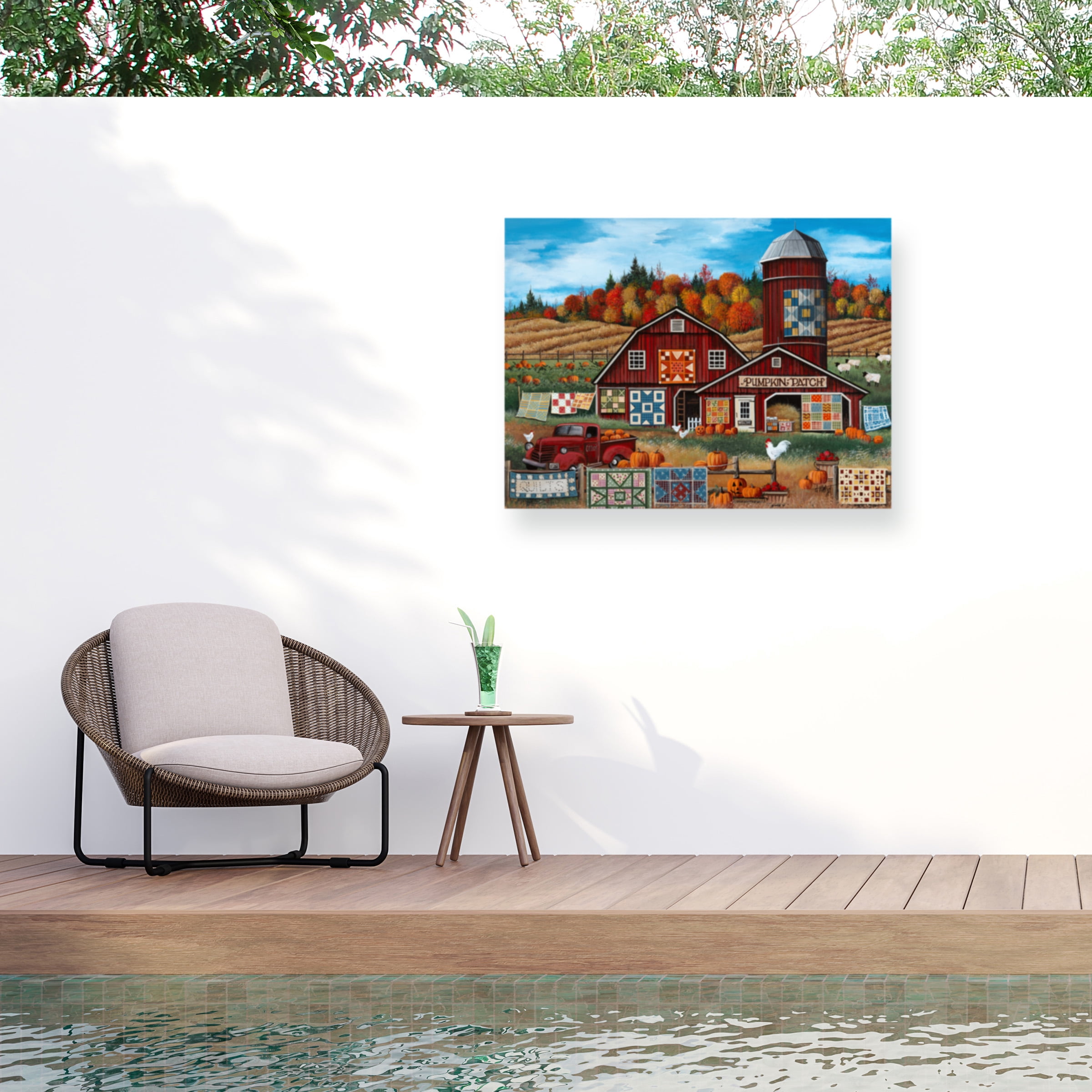 Debbi Wetzel 'Pumpkin Patch Farm' Outdoor Canvas