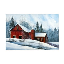 Trademark Fine Art Debbi Wetzel Red Barn Summer sm Canvas Wall Art - 22x32