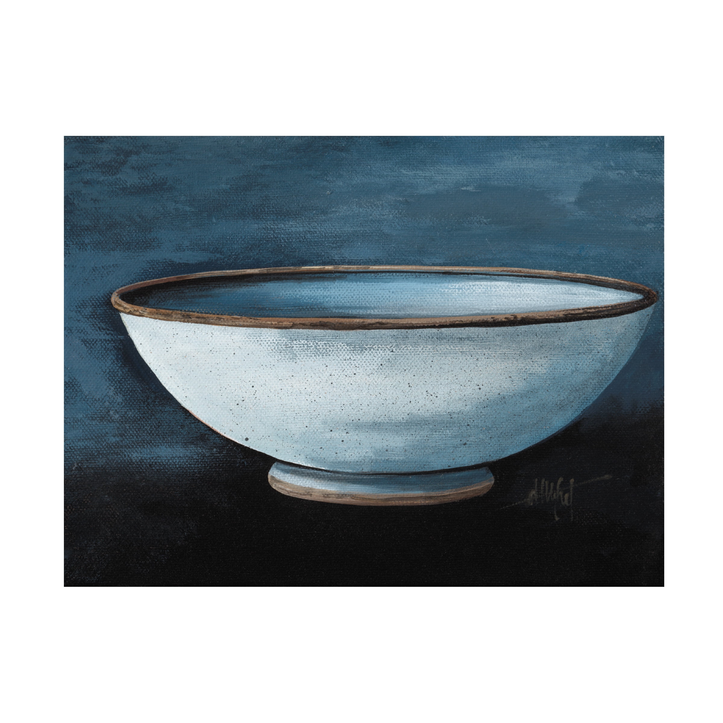 Debbi Wetzel 'White Bowl' Canvas Art