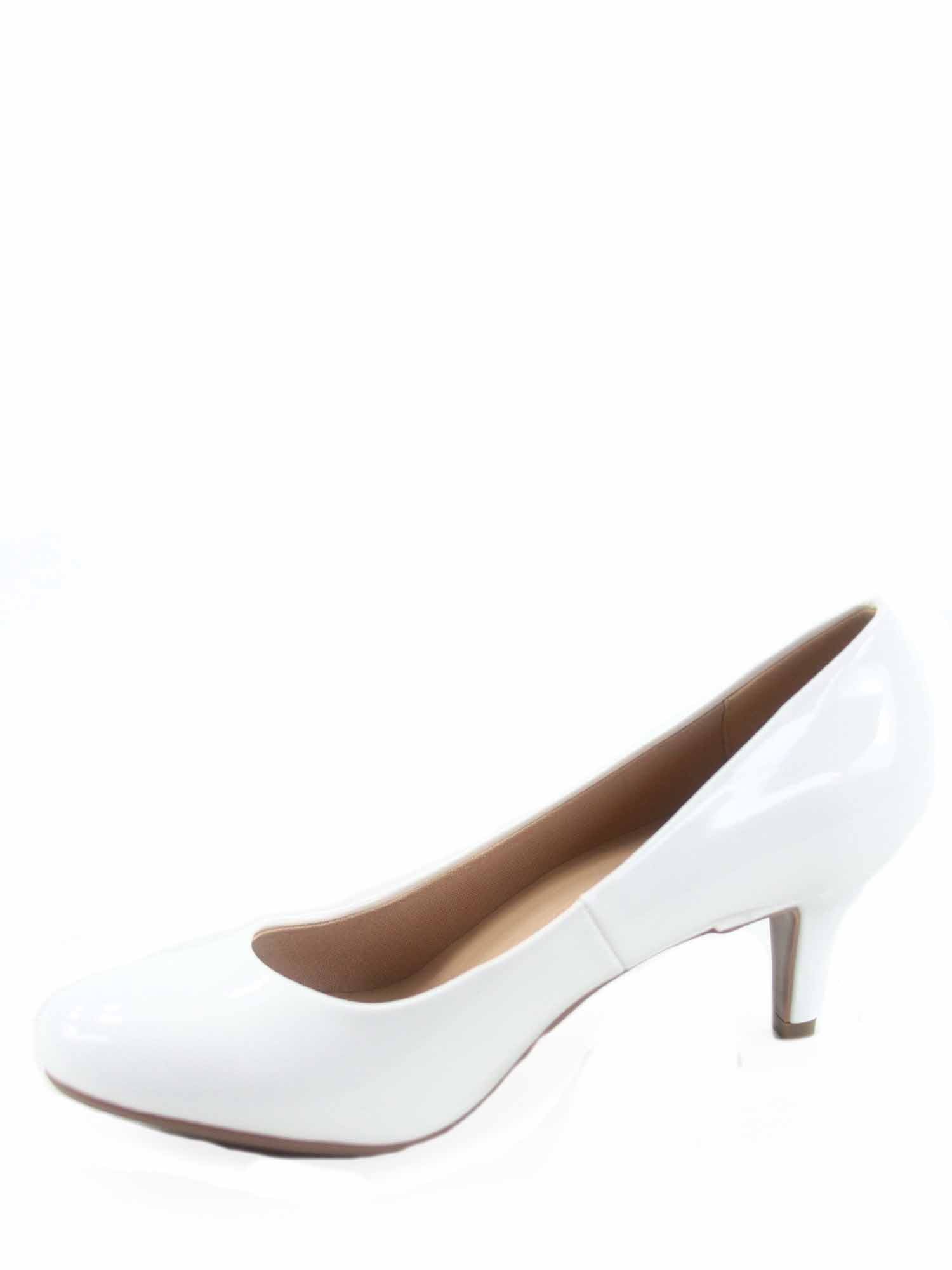 Debbie32 Women's Fashion Patent Round Toe Low Heel Slip On Pump Dress