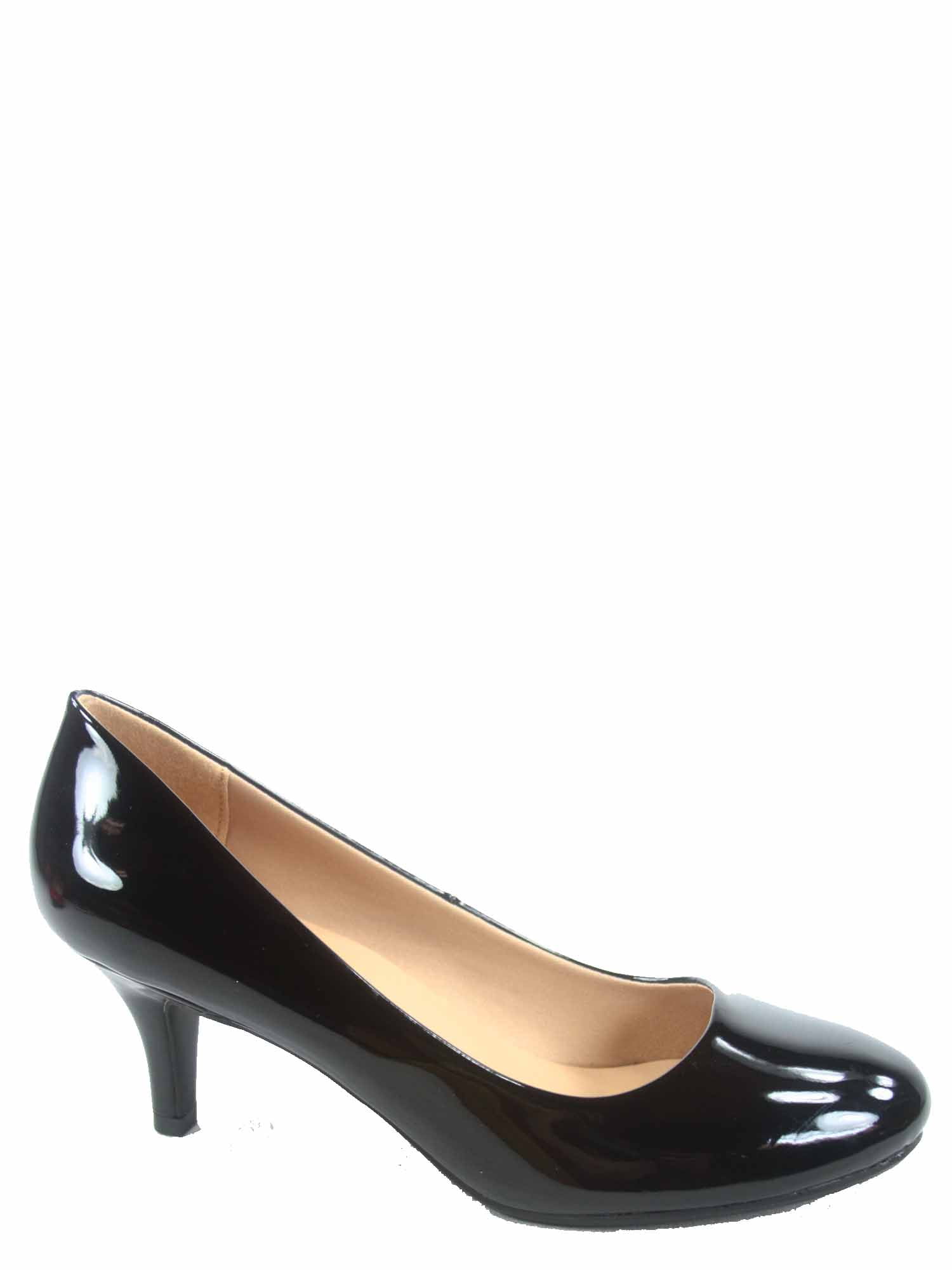 Debbie32 Women's Fashion Round Toe Low Heel Slip On Pump Dress Shoes