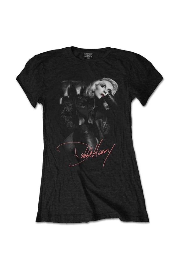 Debbie Harry Ladies T-Shirt: Leather Girl (Medium)