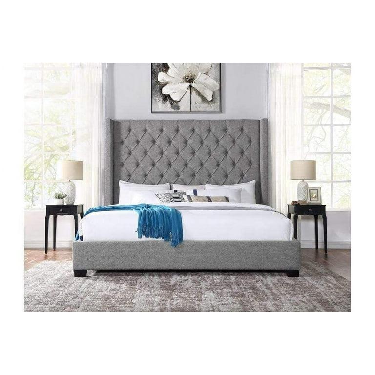 Debbie Queen 68.5 Tall Upholstered Tufted Bed