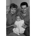 thumbnail image 1 of Debbie Reynolds and Eddie Fisher and Debbie Reynolds loving couple with baby 24x36 Poster, 1 of 1