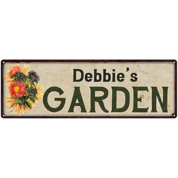 Debbie's Garden Sign Chic Decor 6x18 Sign Gift 206180017144