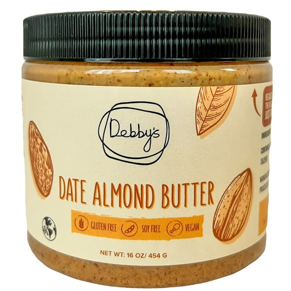 Debby's Date Sweetened Gluten Free, No Added Sugar Almond Butter 16oz