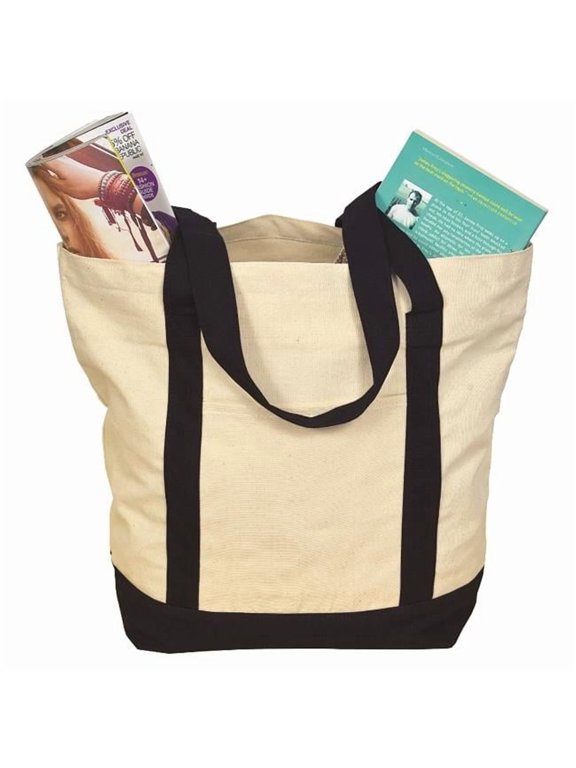 E3000 Two Tone Tote Bag - Natural / Black