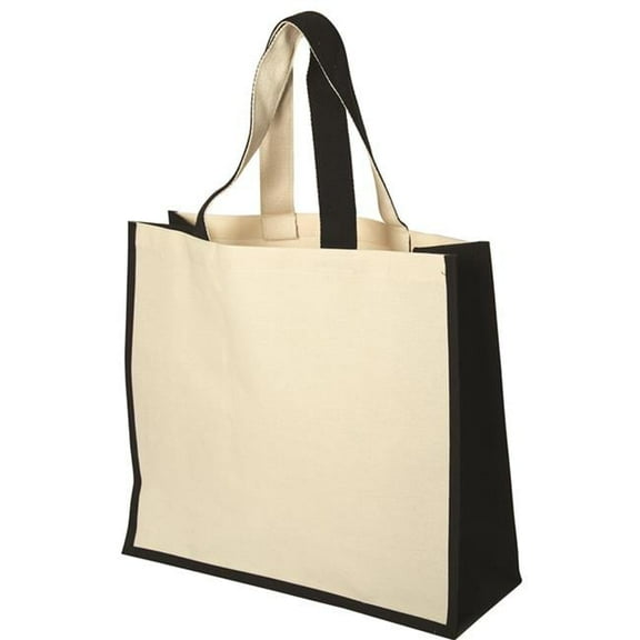 Debco E9061 Mirandela Laminated Cotton Tote Bag - Black