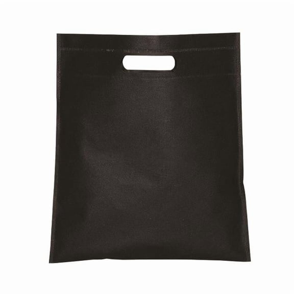 Debco NW2942 Small Non Woven Cut Out Handle Tote - Black