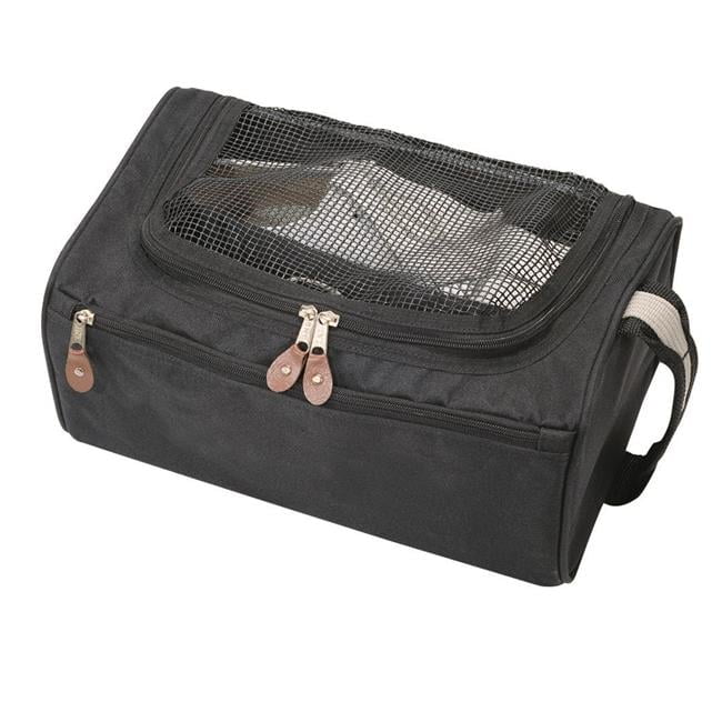 Debco P2906 Golf Shoe Bag - Black with Taupe / Black Handle