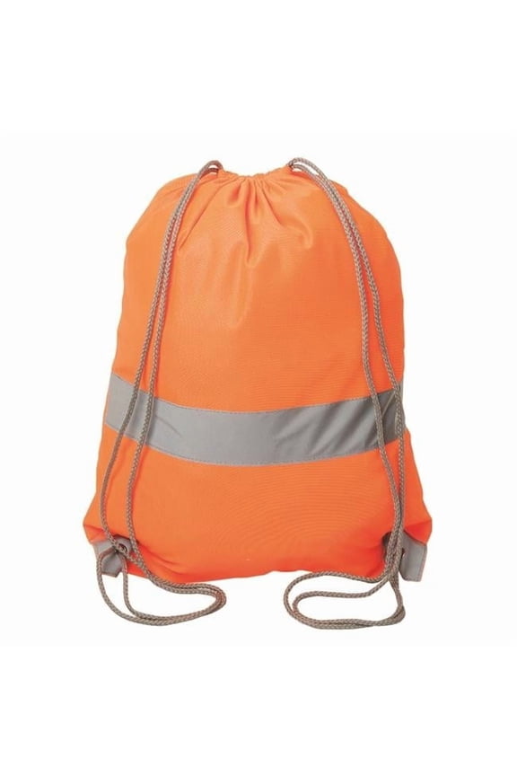 P8604 High-Viz Safety Drawstring Backpack - Reflective Orange