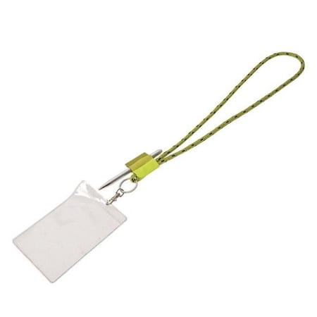 Debco P8798 Inquirer Lanyard with Identification Holder - Lime Green / Black with Clear ID holder