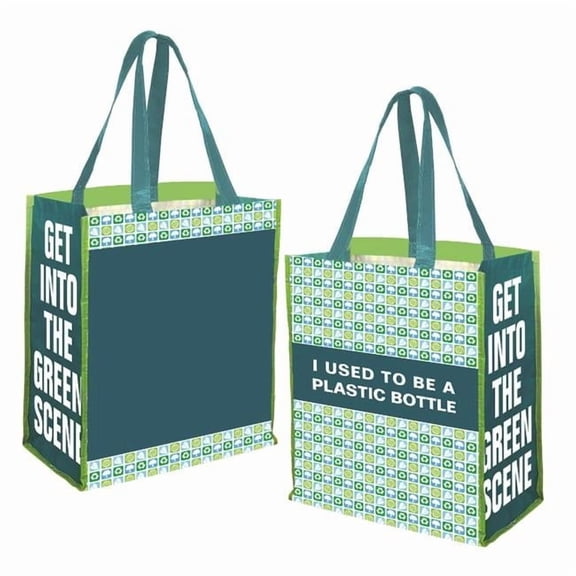 Debco RE6944 Pet Preprinted Jumbo Grocery Tote Bag - Teal pattern as Illustrated