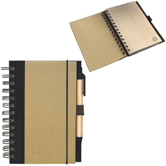 Debco RP4751 Recycled Cardboard Notepad - Black / Natural